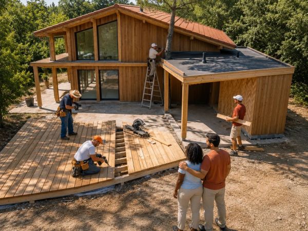 Agrandir sa maison avec une extension en bois : un choix stratégique