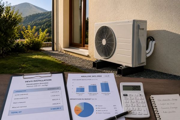 Analyse des prix d'installation de climatisation réversible en Ariège