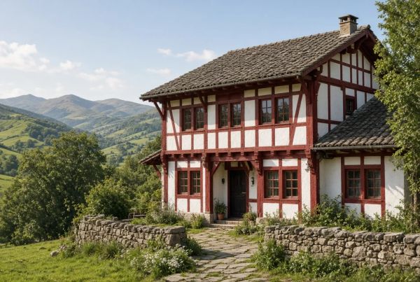 Pourquoi les colombages basques sont-ils traditionnellement rouges